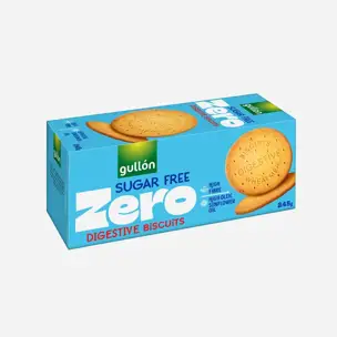Teljes kiőrlésű cukormentes Digestive keksz édesítőszerekkel