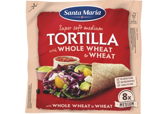 Teljes kiőrlésű tortilla