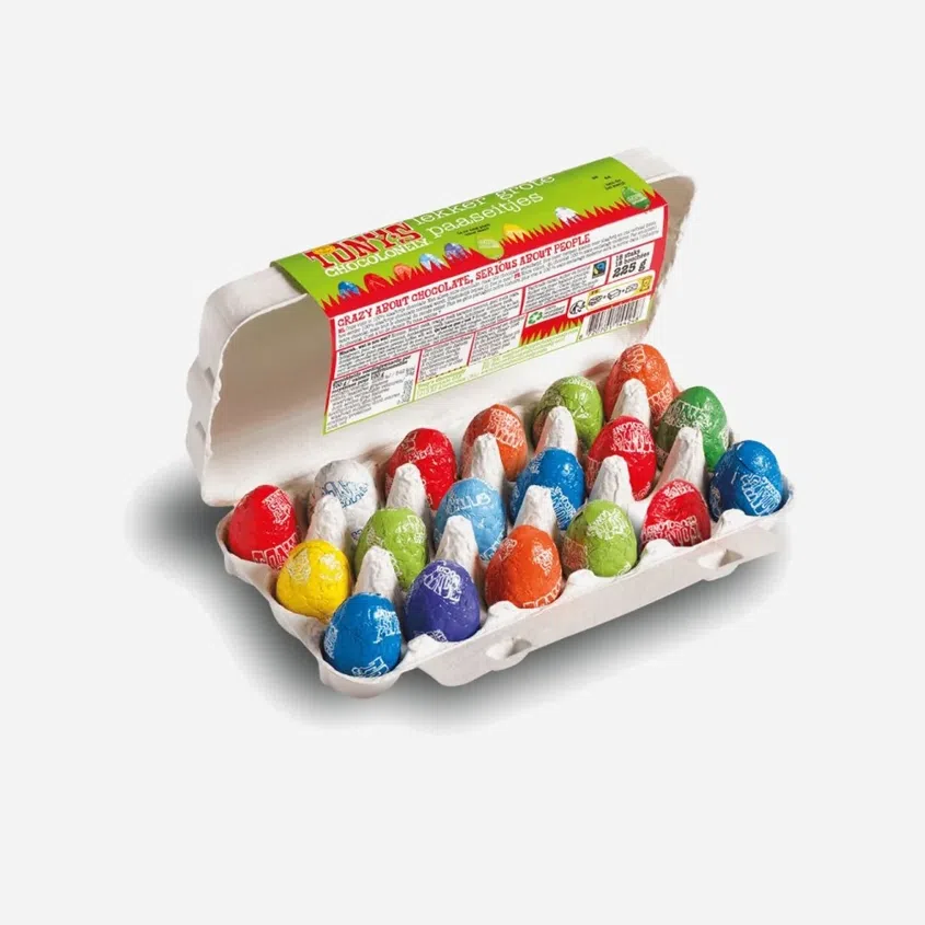 TONY'S CHOCOLONELY - Húsvéti tojások, Mix 18 db, 225 g