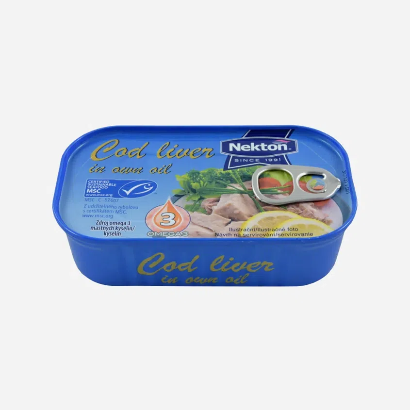 Válogatott tőkehalmáj saját olajában MSC EO